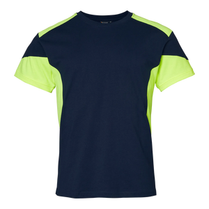 Navy/fluorescent yellow